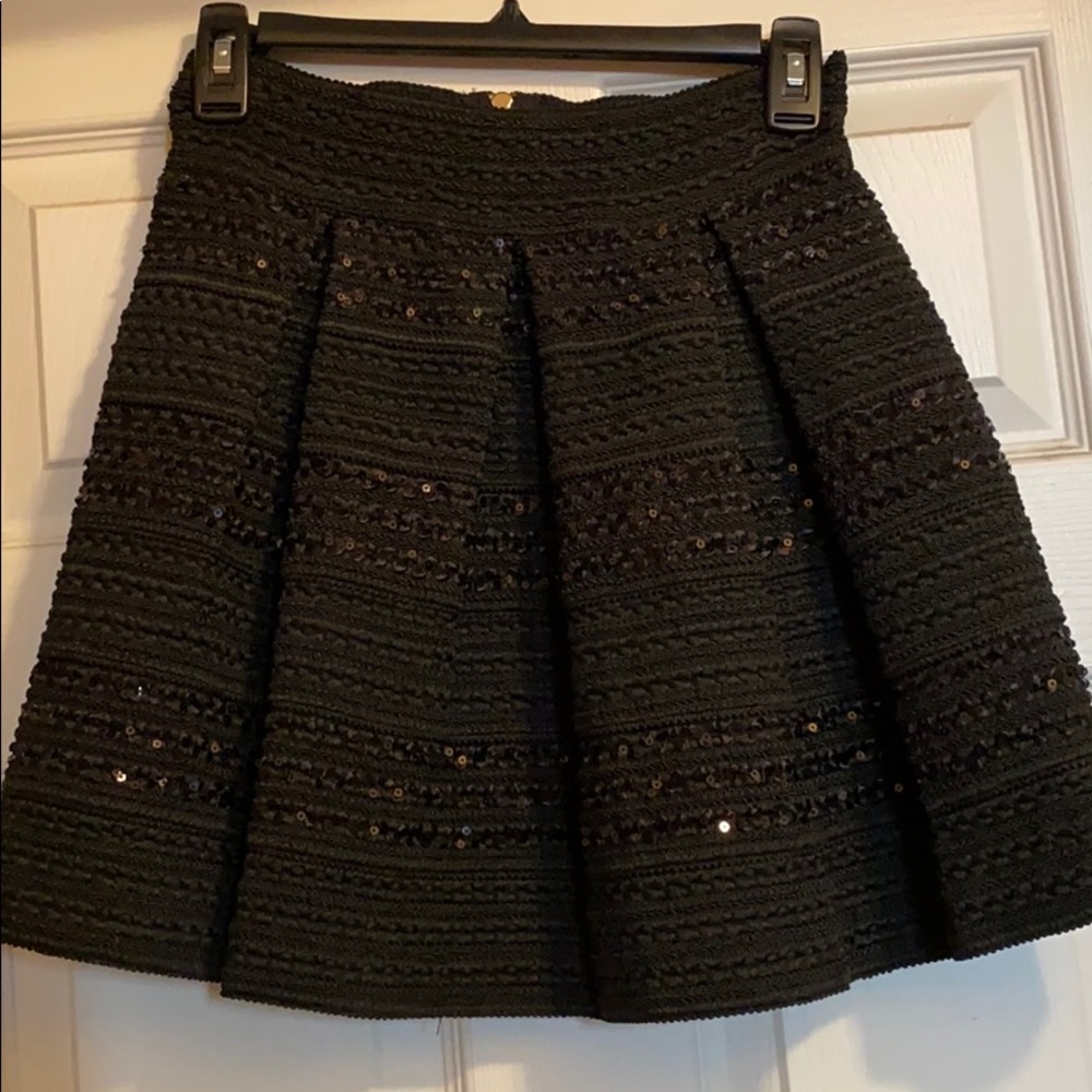 Black mini skirt